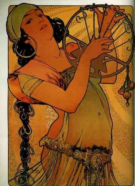 Alphonse Maria Mucha Salome Litho A4 Photo Print