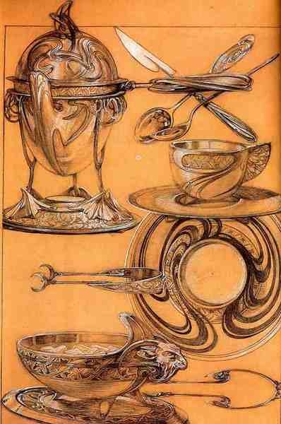 Alphonse Maria Mucha Studies Crayon Gouache A4 Photo Print