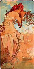 Alphonse Maria Mucha Summer Panel A4 Photo Print