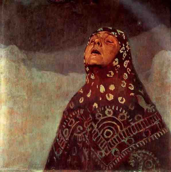 Alphonse Maria Mucha Winter Night A4 Photo Print