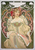 Alphonse Maria Mucha champagne A4 Photo Print
