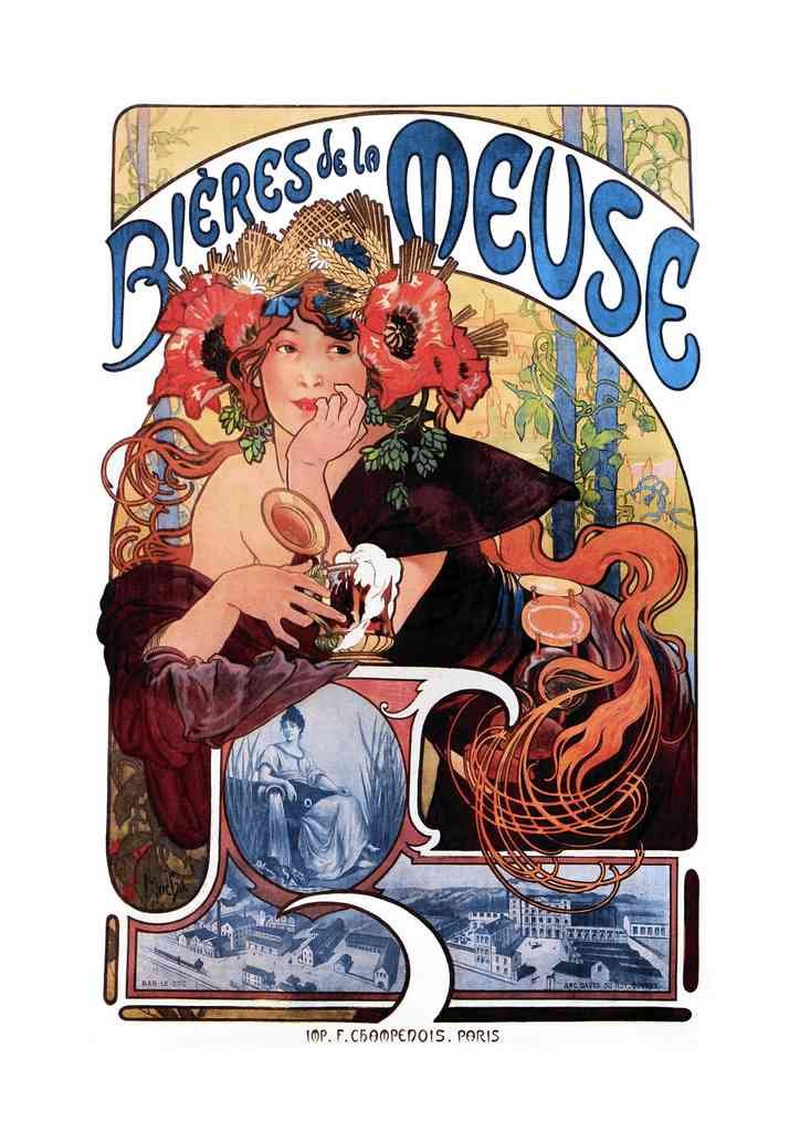 Alphonse Mucha 1 011 art nouveau Vintage Illustration A4 Photo Print