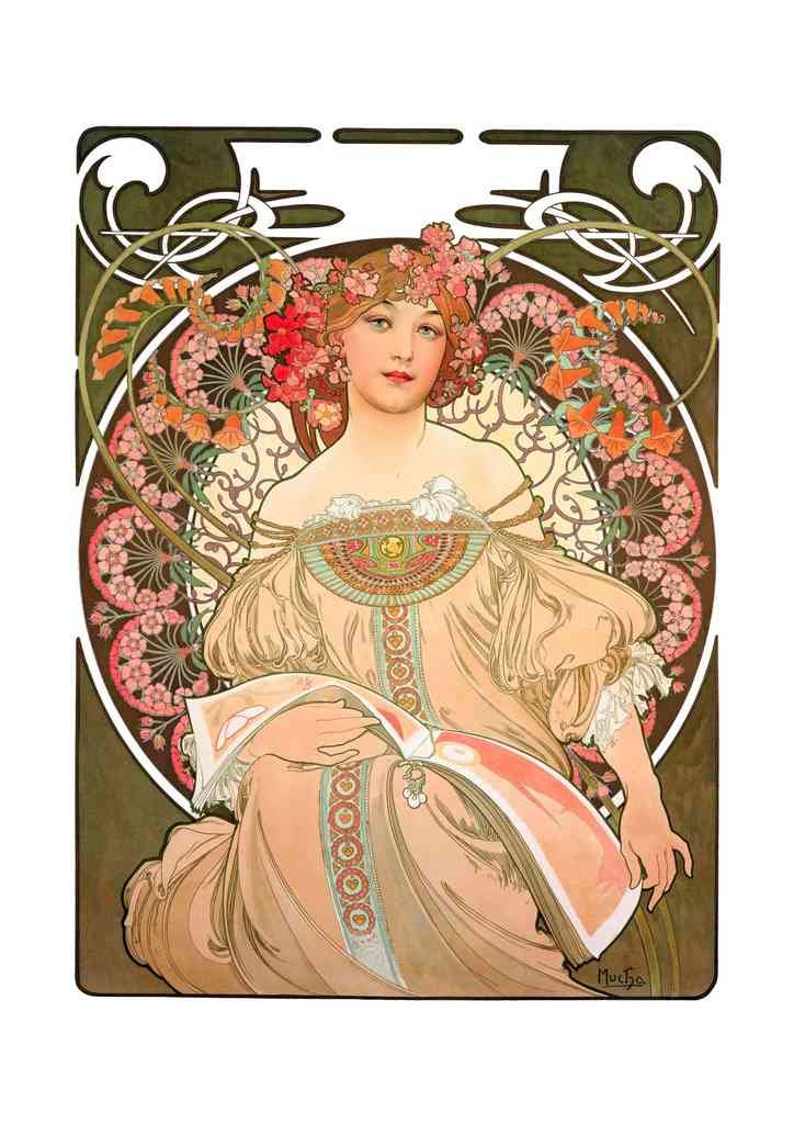 Alphonse Mucha 1 012 art nouveau Vintage Illustration A4 Photo Print