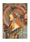 Alphonse Mucha 1 016 art nouveau Vintage Illustration A4 Photo Print
