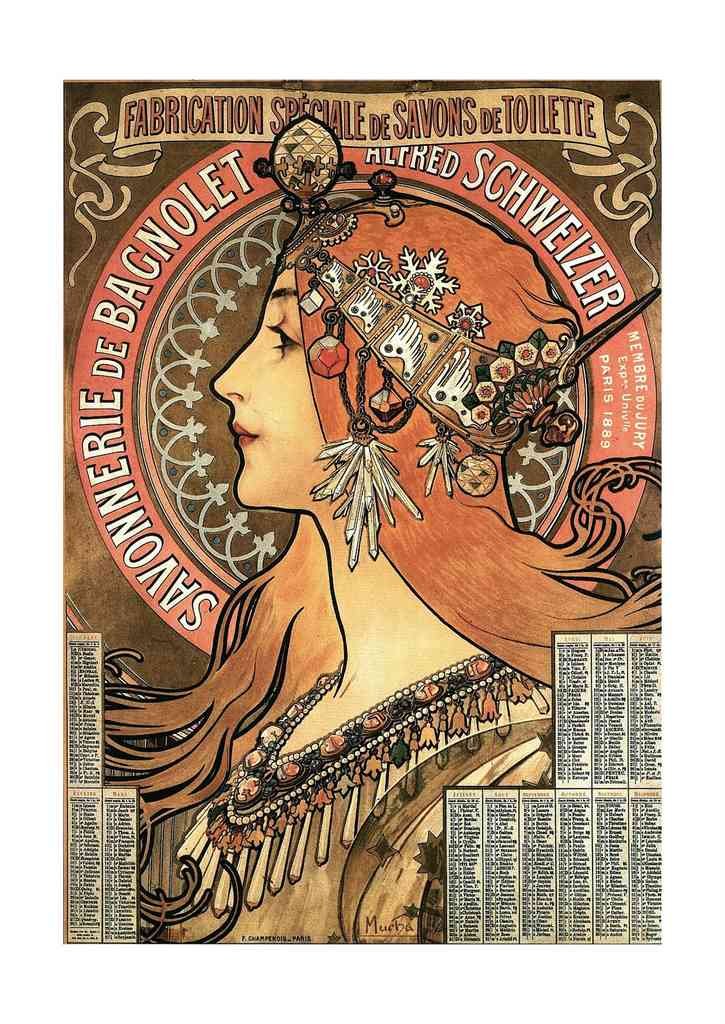 Alphonse Mucha 1 016 art nouveau Vintage Illustration A4 Photo Print