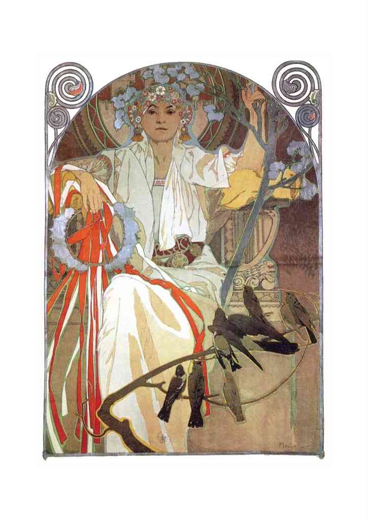 Alphonse Mucha 1 045 art nouveau Vintage Illustration A4 Photo Print