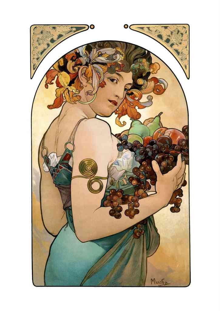 Alphonse Mucha 1 062 art nouveau Vintage Illustration A4 Photo Print