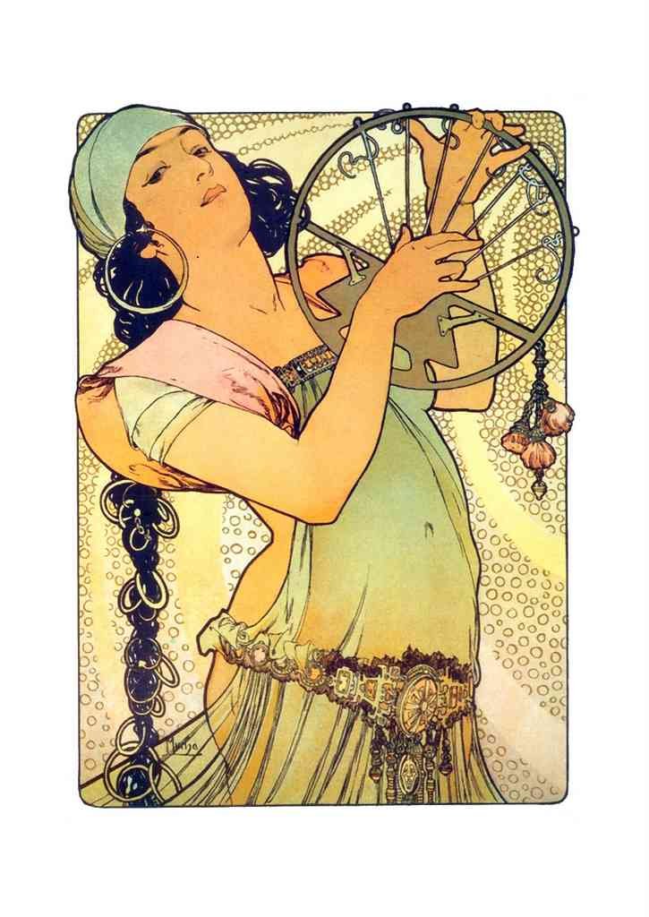 Alphonse Mucha 1 063 art nouveau Vintage Illustration A4 Photo Print