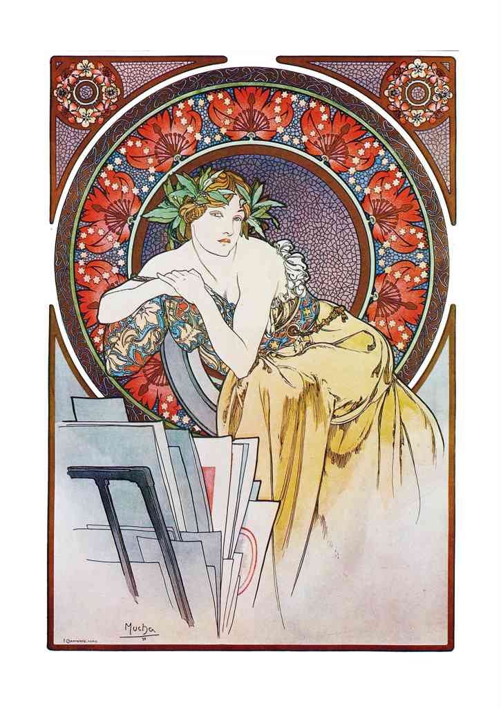 Alphonse Mucha 1 064 art nouveau Vintage Illustration A4 Photo Print