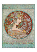Alphonse Mucha 1 074 art nouveau Vintage Illustration A4 Photo Print