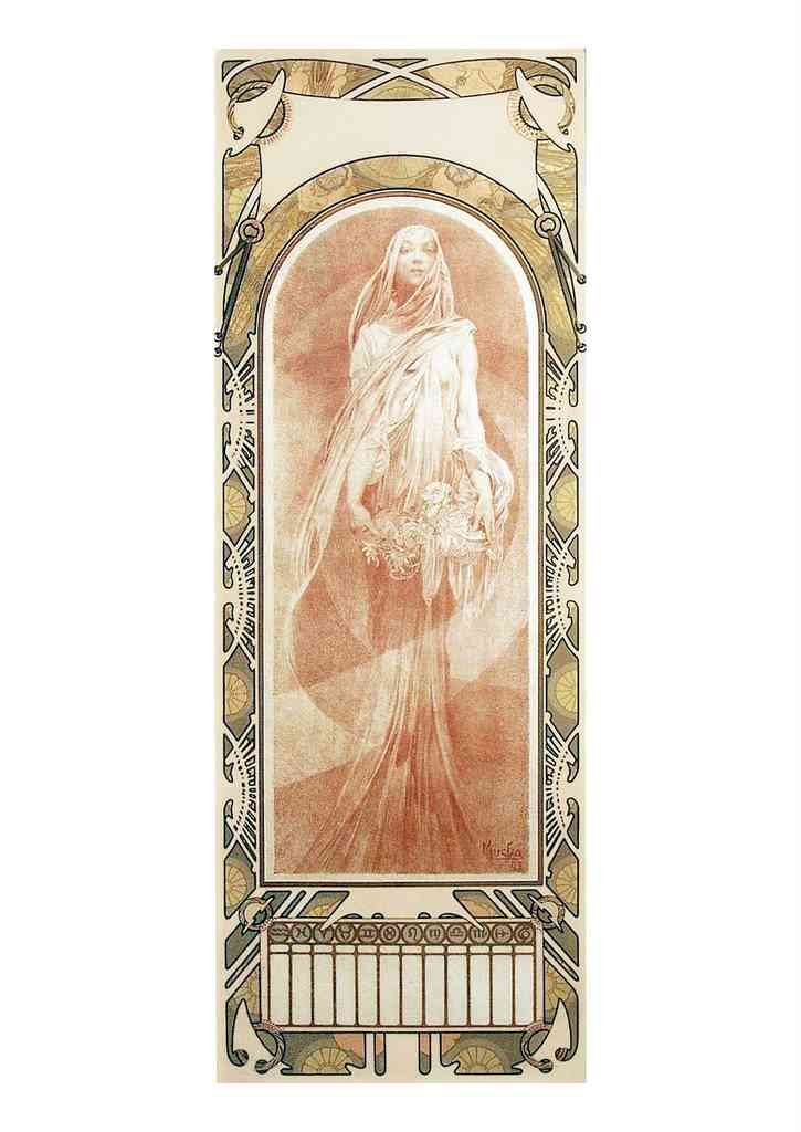Alphonse Mucha 1 079 art nouveau Vintage Illustration A4 Photo Print