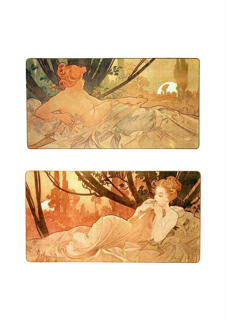 Alphonse Mucha 1 080 art nouveau Vintage Illustration A4 Photo Print