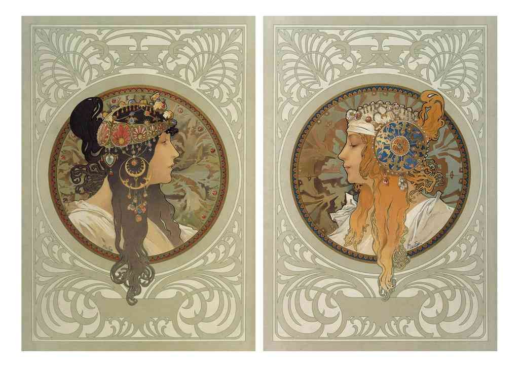 Alphonse Mucha 1 082 art nouveau Vintage Illustration A4 Photo Print