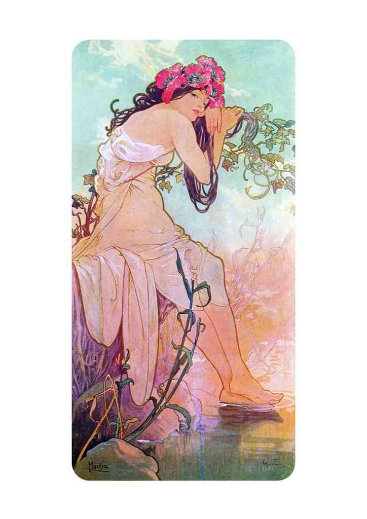 Alphonse Mucha 1 088 art nouveau Vintage Illustration A4 Photo Print