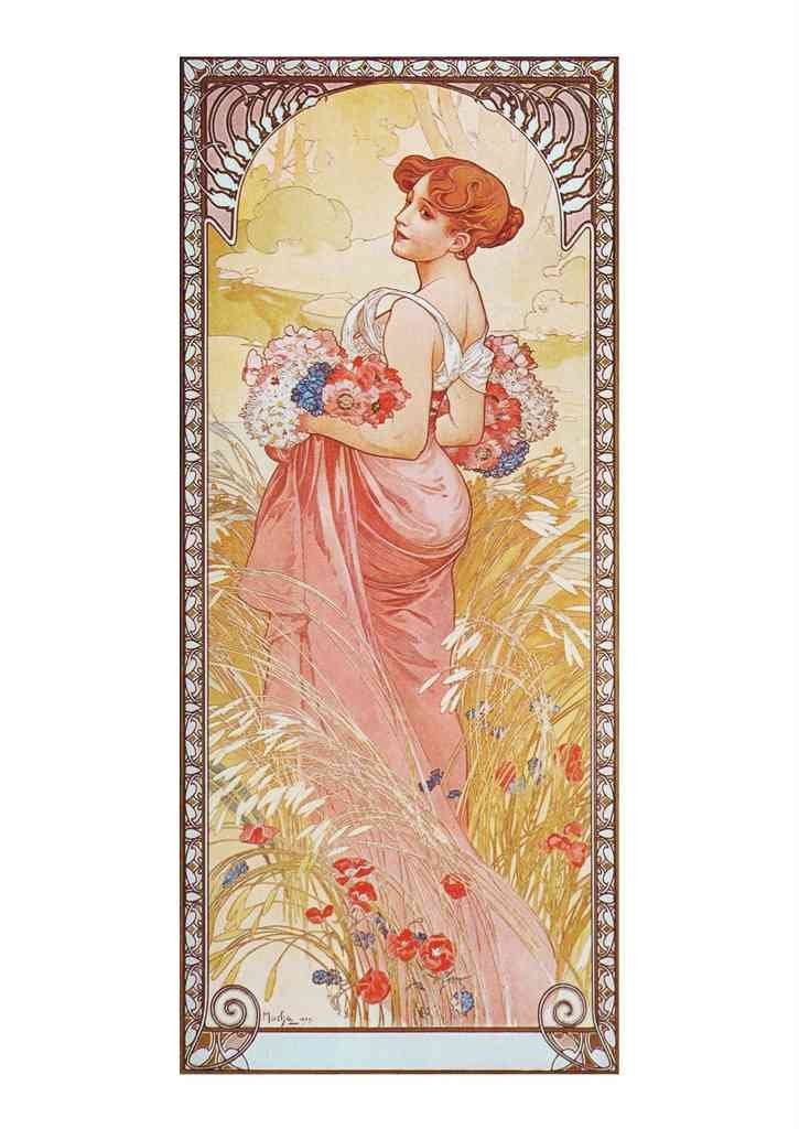 Alphonse Mucha 1 093 art nouveau Vintage Illustration A4 Photo Print