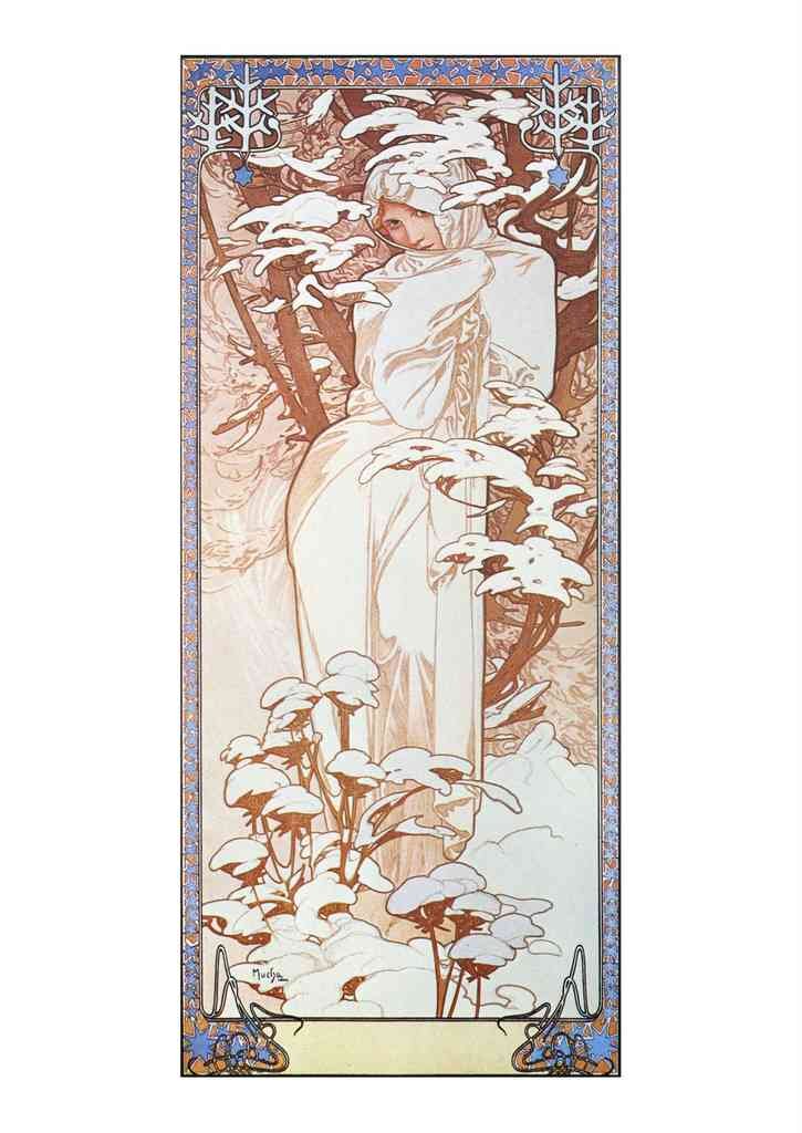 Alphonse Mucha 1 095 art nouveau Vintage Illustration A4 Photo Print