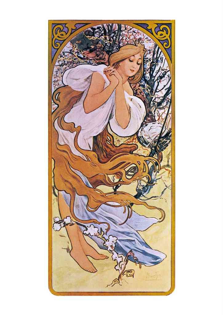 Alphonse Mucha 1 097 art nouveau Vintage Illustration A4 Photo Print
