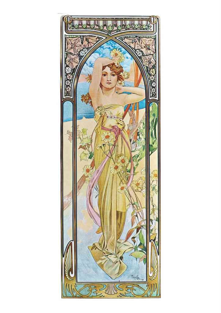 Alphonse Mucha 1 102 art nouveau Vintage Illustration A4 Photo Print