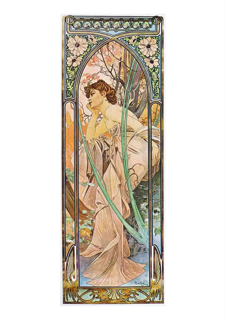 Alphonse Mucha 1 104 art nouveau Vintage Illustration A4 Photo Print
