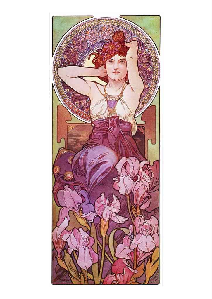 Alphonse Mucha 1 114 art nouveau Vintage Illustration A4 Photo Print