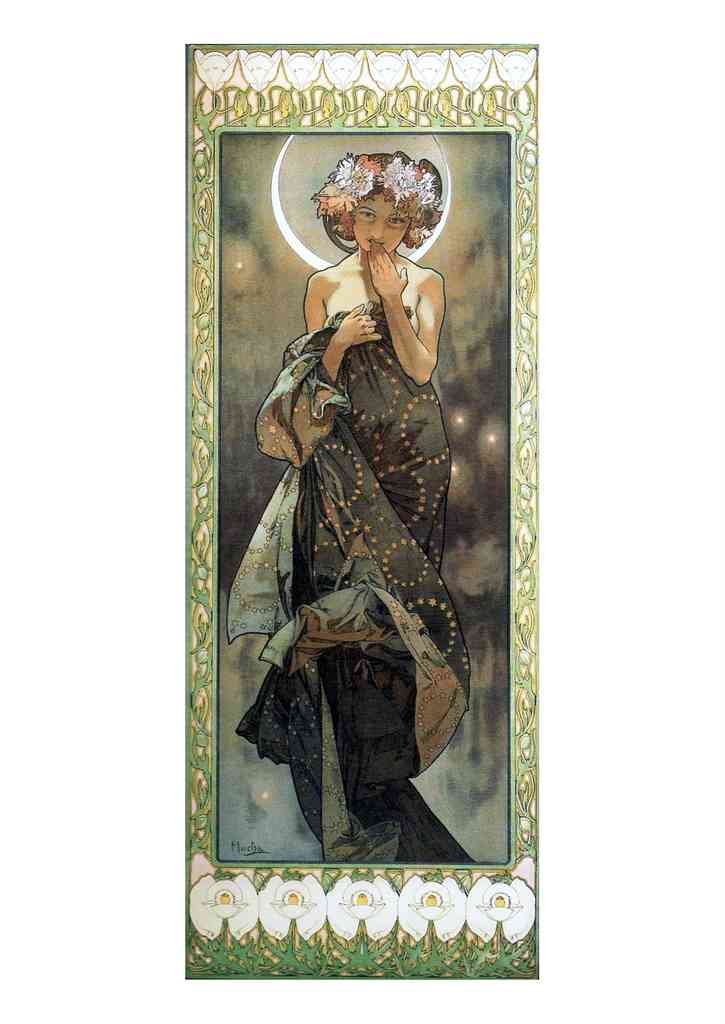 Alphonse Mucha 1 117 art nouveau Vintage Illustration A4 Photo Print