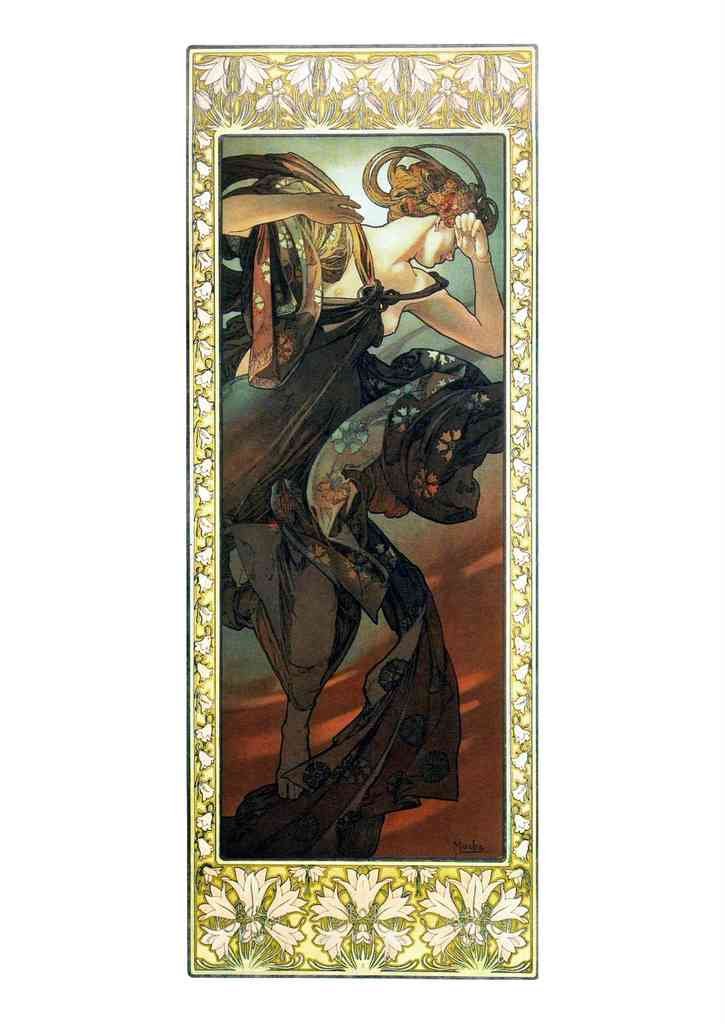 Alphonse Mucha 1 118 art nouveau Vintage Illustration A4 Photo Print