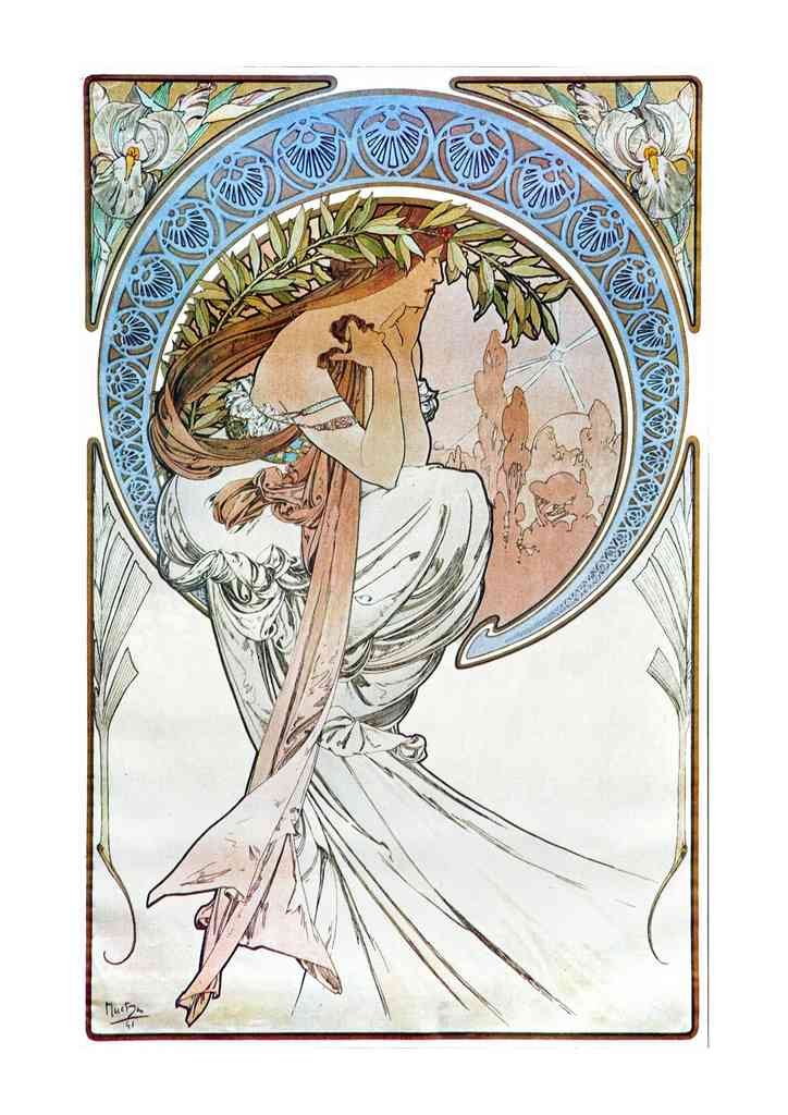 Alphonse Mucha 1 125 art nouveau Vintage Illustration A4 Photo Print