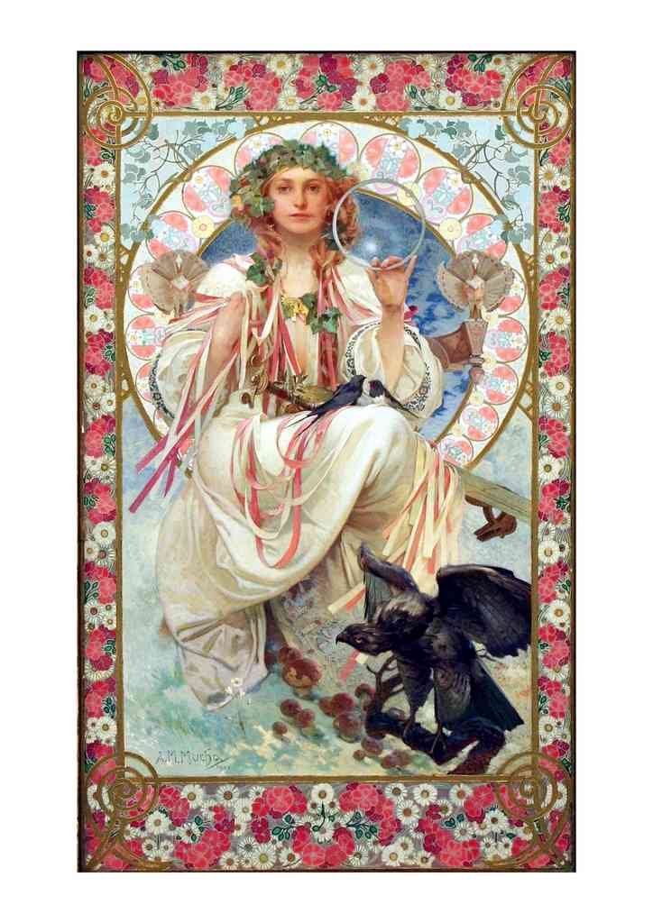 Alphonse Mucha 1 143 art nouveau Vintage Illustration A4 Photo Print