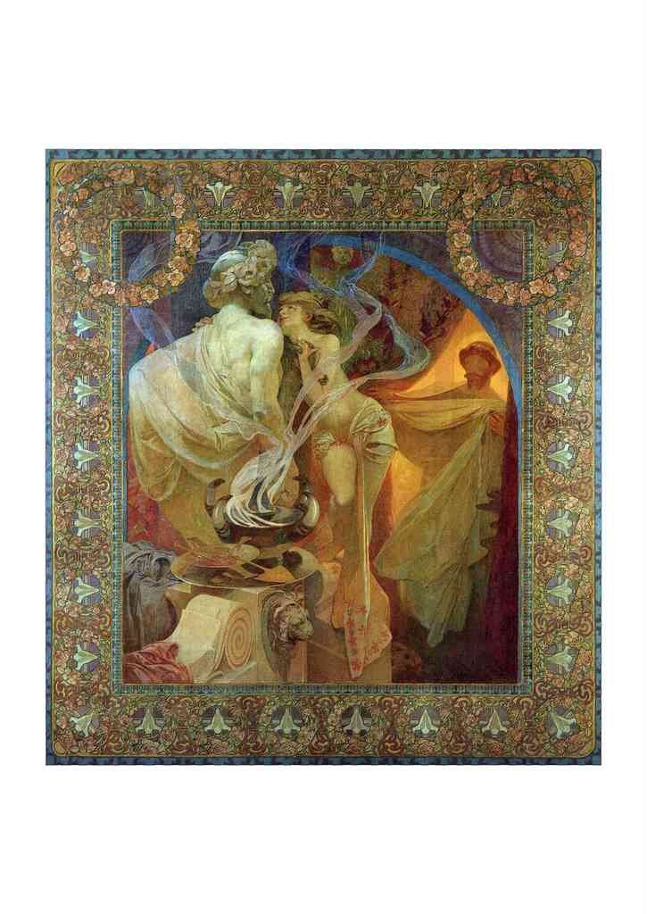 Alphonse Mucha 1 150 art nouveau Vintage Illustration A4 Photo Print
