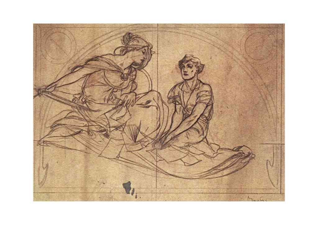 Alphonse Mucha 1 177 art nouveau Vintage Illustration A4 Photo Print