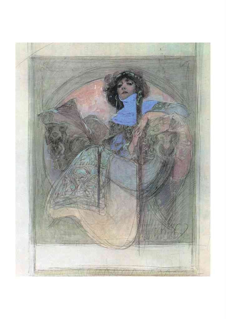 Alphonse Mucha 1 179 art nouveau Vintage Illustration A4 Photo Print