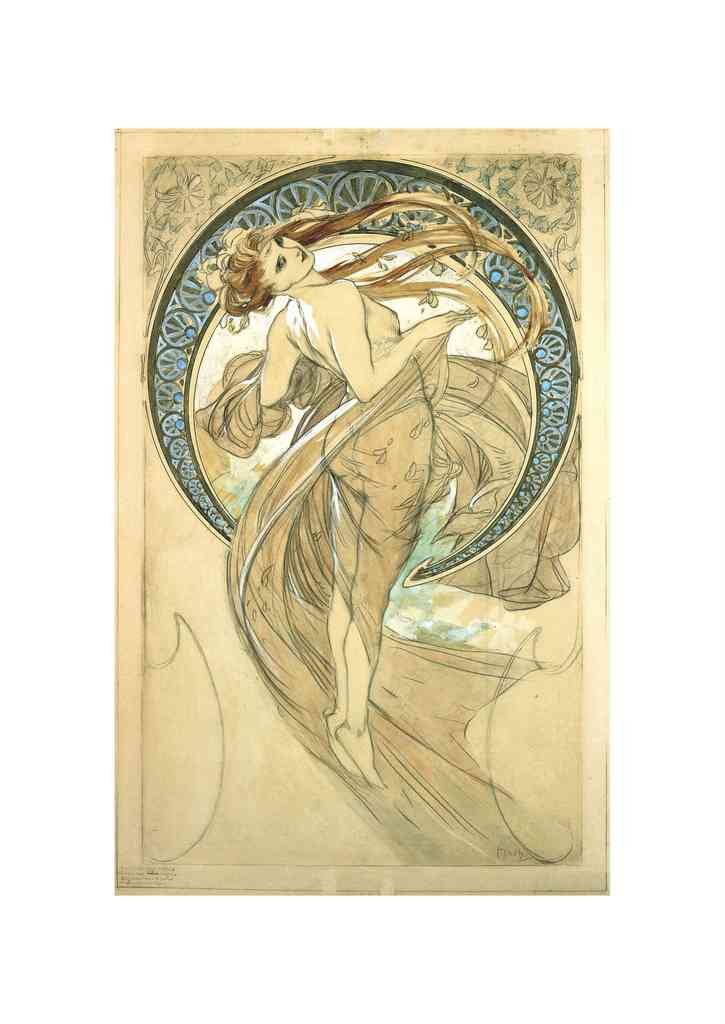 Alphonse Mucha 1 180 art nouveau Vintage Illustration A4 Photo Print