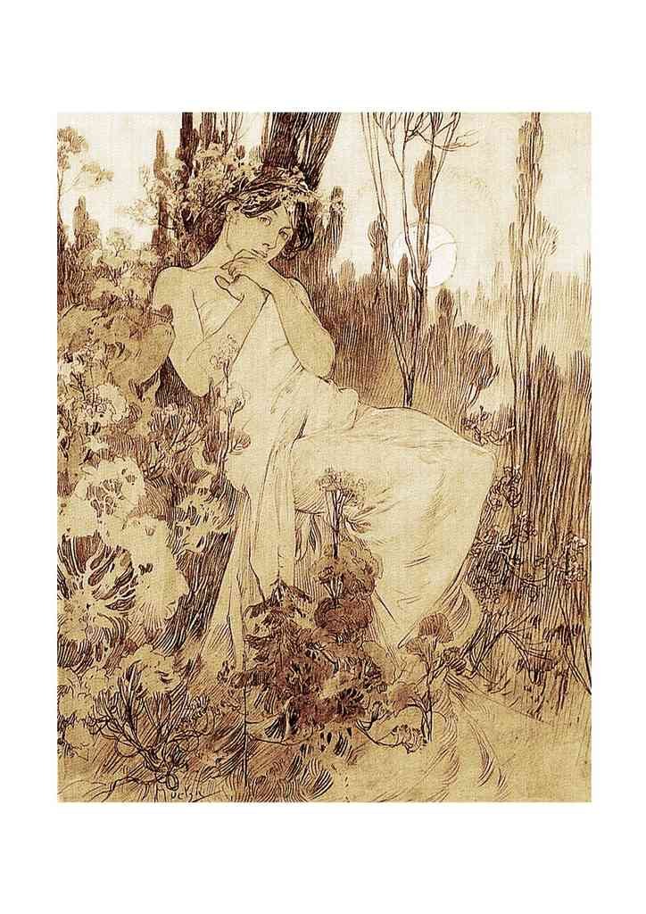 Alphonse Mucha 1 183 art nouveau Vintage Illustration A4 Photo Print