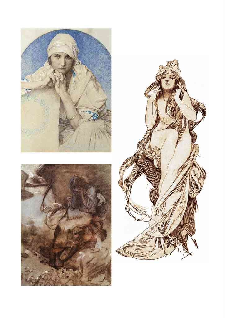 Alphonse Mucha 1 188 art nouveau Vintage Illustration A4 Photo Print