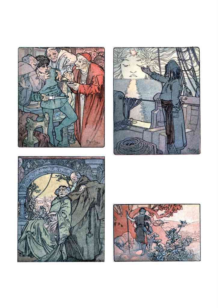 Alphonse Mucha 2 020 art nouveau Vintage Illustration A4 Photo Print