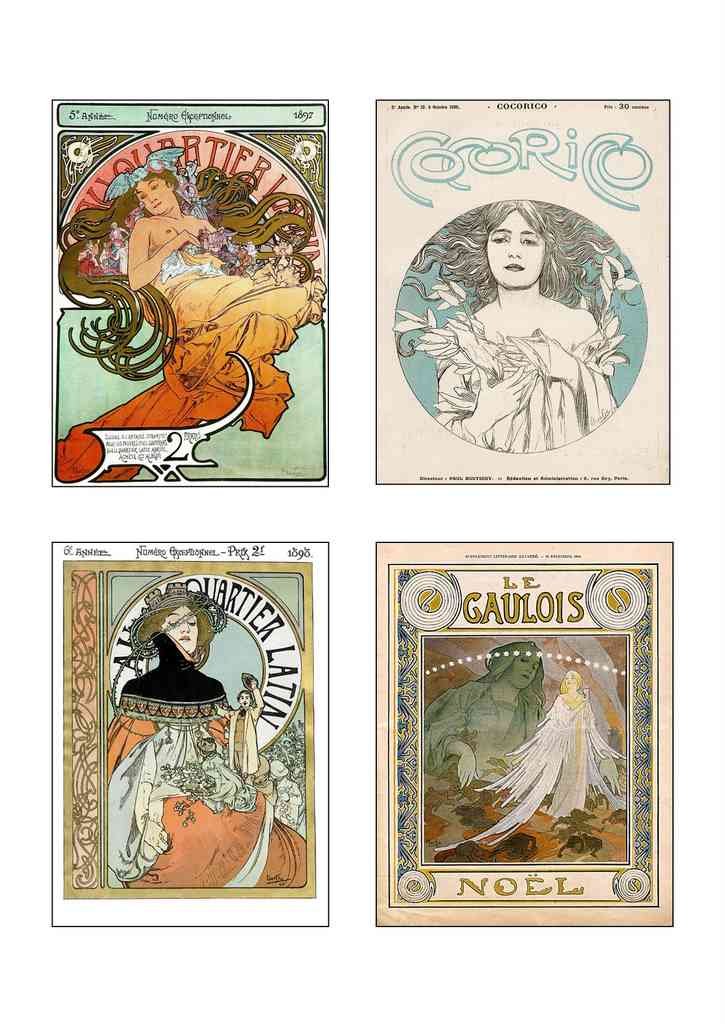 Alphonse Mucha 2 028 art nouveau Vintage Illustration A4 Photo Print