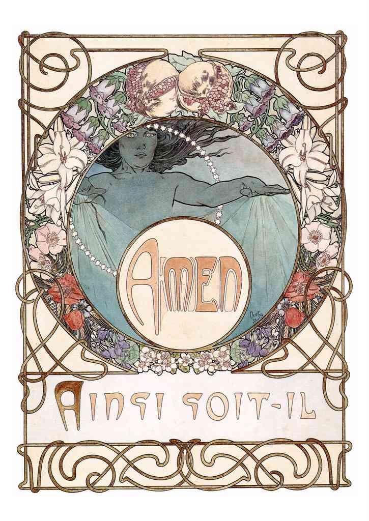 Alphonse Mucha 2 056 art nouveau Vintage Illustration A4 Photo Print