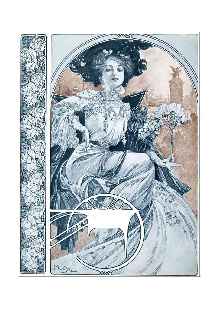 Alphonse Mucha 2 059 art nouveau Vintage Illustration A4 Photo Print