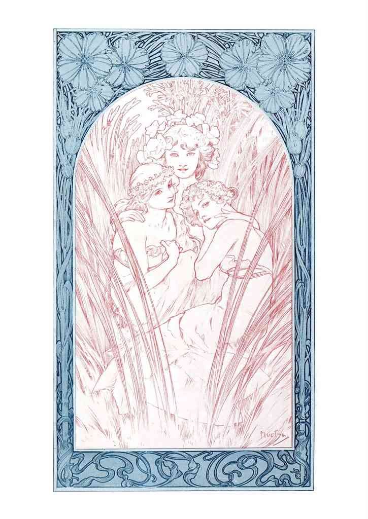 Alphonse Mucha 2 061 art nouveau Vintage Illustration A4 Photo Print
