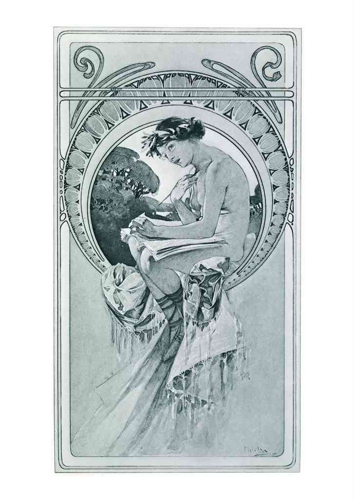 Alphonse Mucha 2 064 art nouveau Vintage Illustration A4 Photo Print