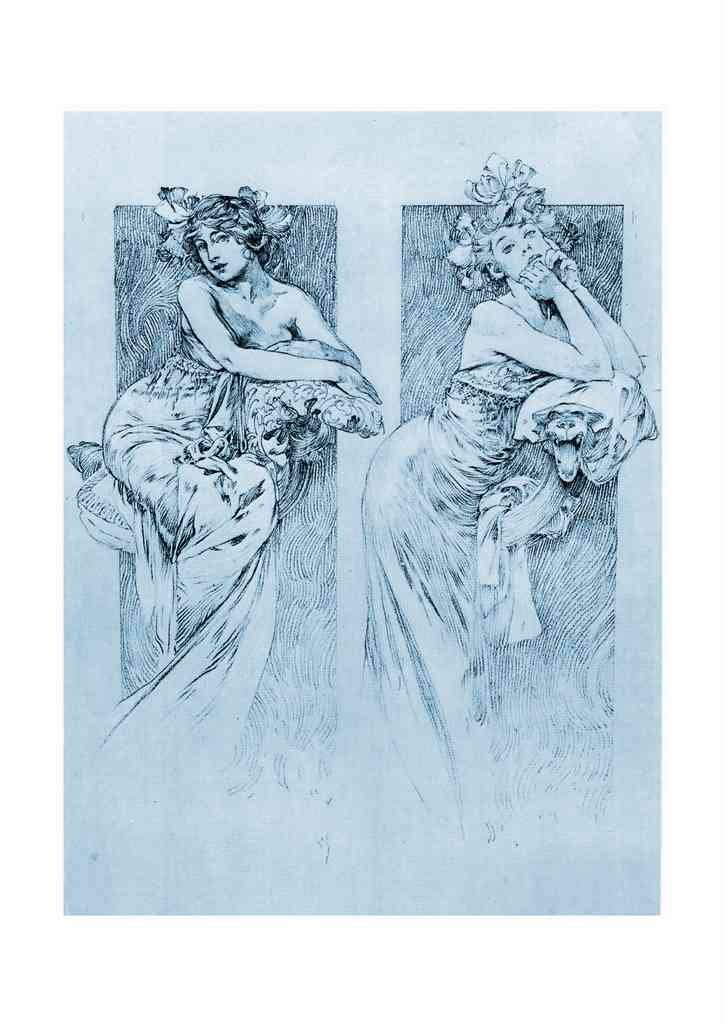 Alphonse Mucha 2 069 art nouveau Vintage Illustration A4 Photo Print