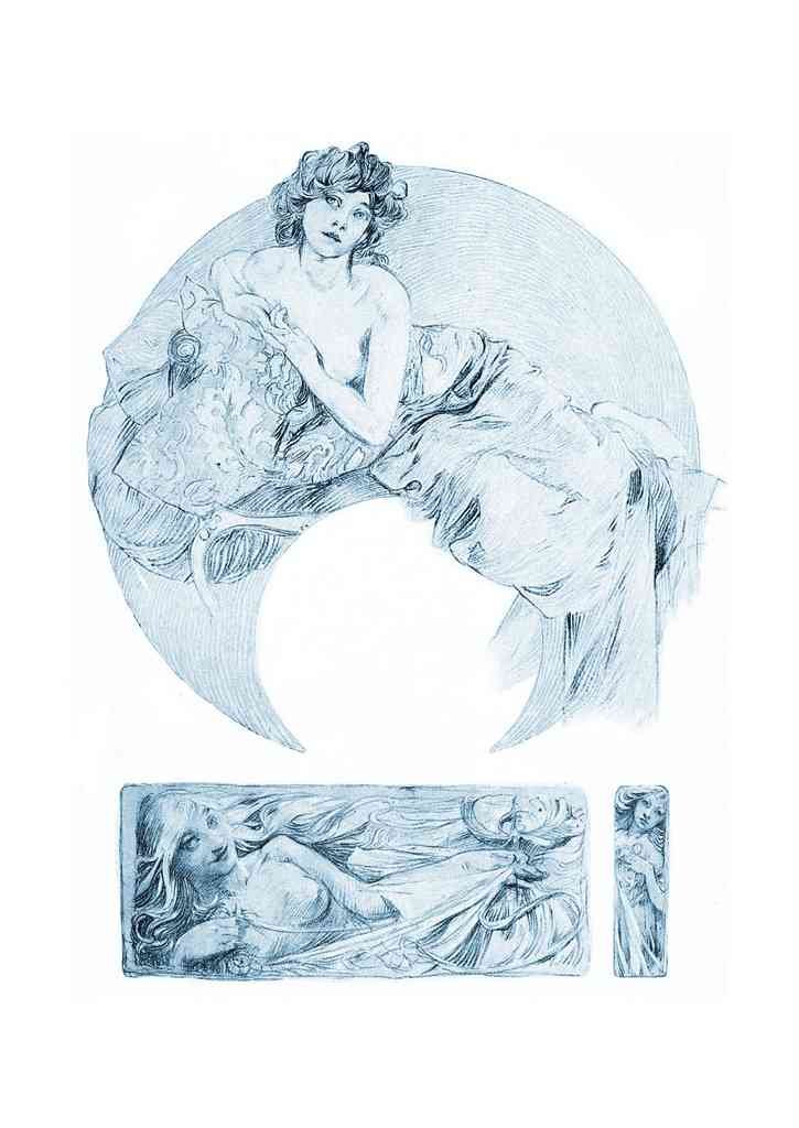 Alphonse Mucha 2 071 art nouveau Vintage Illustration A4 Photo Print