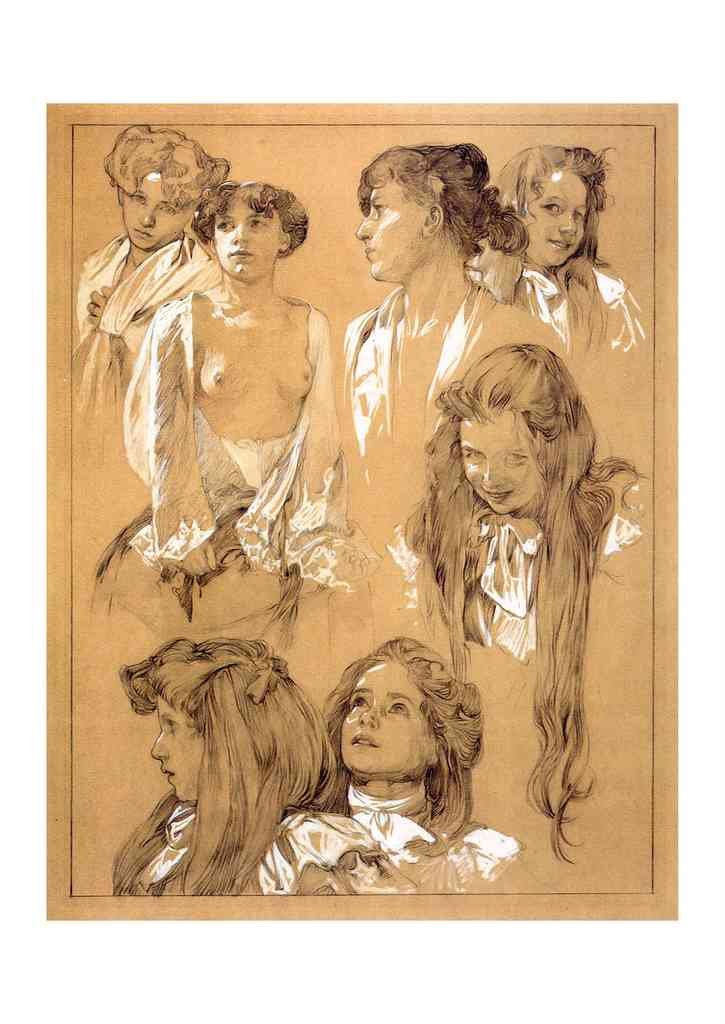 Alphonse Mucha 2 072 art nouveau Vintage Illustration A4 Photo Print