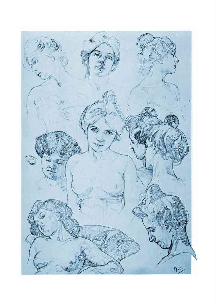 Alphonse Mucha 2 075 art nouveau Vintage Illustration A4 Photo Print