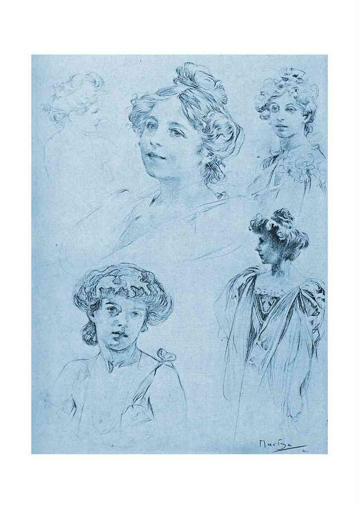 Alphonse Mucha 2 076 art nouveau Vintage Illustration A4 Photo Print