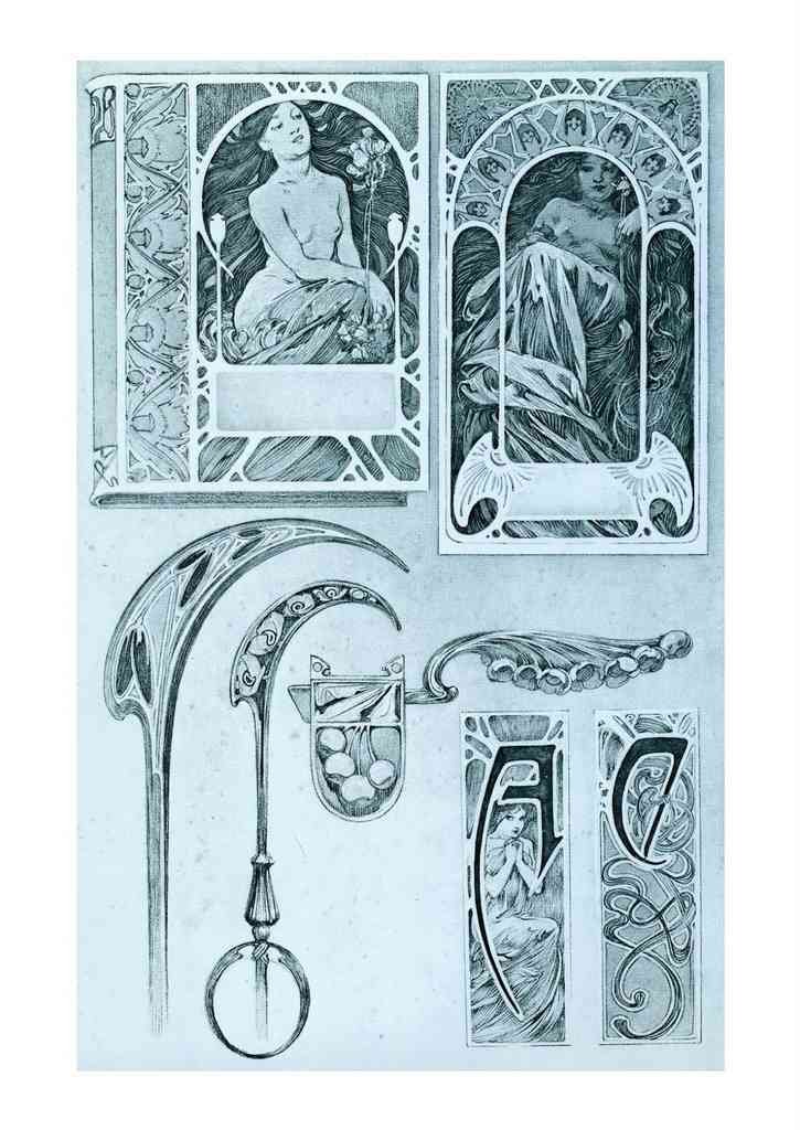 Alphonse Mucha 2 097 art nouveau Vintage Illustration A4 Photo Print