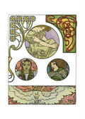 Alphonse Mucha 2 100 art nouveau Vintage Illustration A4 Photo Print