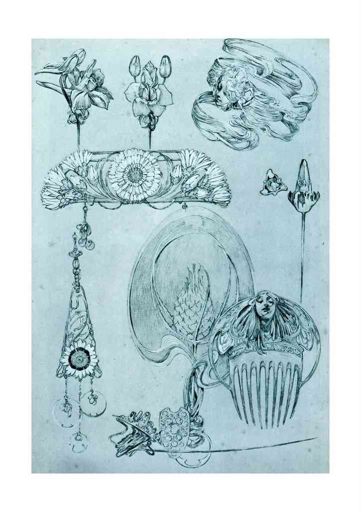 Alphonse Mucha 2 104 art nouveau Vintage Illustration A4 Photo Print