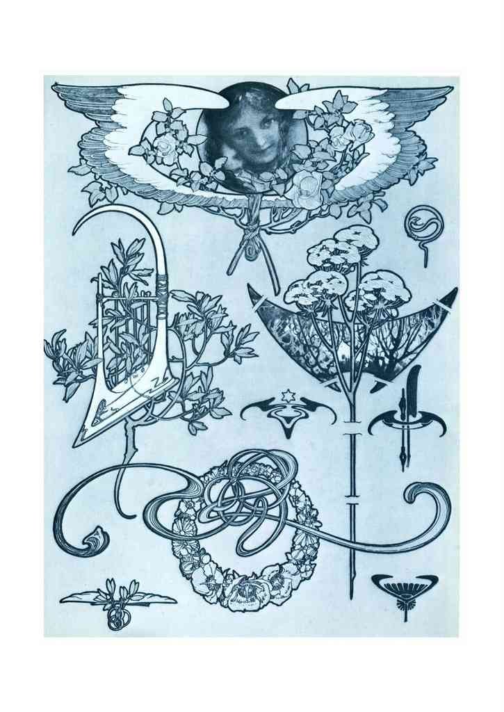 Alphonse Mucha 2 109 art nouveau Vintage Illustration A4 Photo Print
