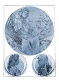 Alphonse Mucha 2 127 art nouveau Vintage Illustration A4 Photo Print